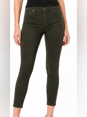 rag & bone Low Rise Cropped Skinny Ponte Jean Leggings Olive Size 23